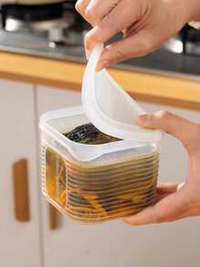 7 piezas Envases de almacenamiento de alimentos congelados con 6 compartimentos, herméticos, para preparación de comidas, conservación de sopa, carne, granos en refrigerador/congelador, apilables, organizador de cocina, regalo de Navidad