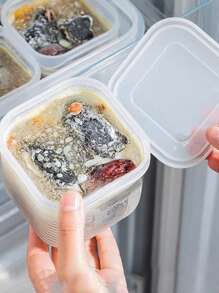 7 piezas Envases de almacenamiento de alimentos congelados con 6 compartimentos, herméticos, para preparación de comidas, conservación de sopa, carne, granos en refrigerador/congelador, apilables, organizador de cocina, regalo de Navidad