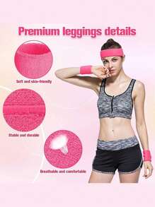 Forever & Moment 3 PCS 80s Costume Accessories For Women Neon Leg Warmers Wristbands Hair Rings For Cosplay Bachelorette Party Halloween Bars Clubs Exercise Gym Sport Yoga - Multicolor - View 11