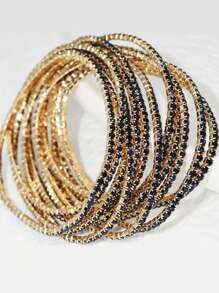 12pcs Set Fashionable White Crystal Elastic Bracelets For Women, Suitable For Parties - Elastic Bracelet - View 23