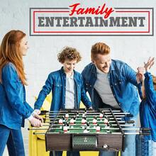 Serenelife 48'' Competition Sized Foldable Foosball Table - Arcade Table Soccer For Home & Game Room With 2 Balls - Black - View 6