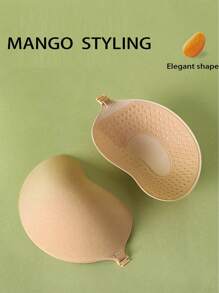 Gói 1 cái Áo ngực nâng vô hình, Áo ngực liền mạch không dây hình quả xoài, Áo ngực liền mạch chống trượt, Đồ lót nữ - Màu be - Xem 7