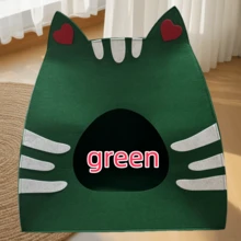 1 pieza Cama para gato de material de fieltro, portátil y adecuada para mascotas de hasta 8kg, disponible en 4 colores, para uso en todas las estaciones - Multicolor - Ver 9