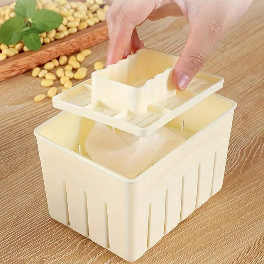 1pc Plastic Tofu Press, Versatile Tofu Maker, DIY Homemade Tofu Dehydrating Tool, Kitchen Appliance - Multicolor - View 1