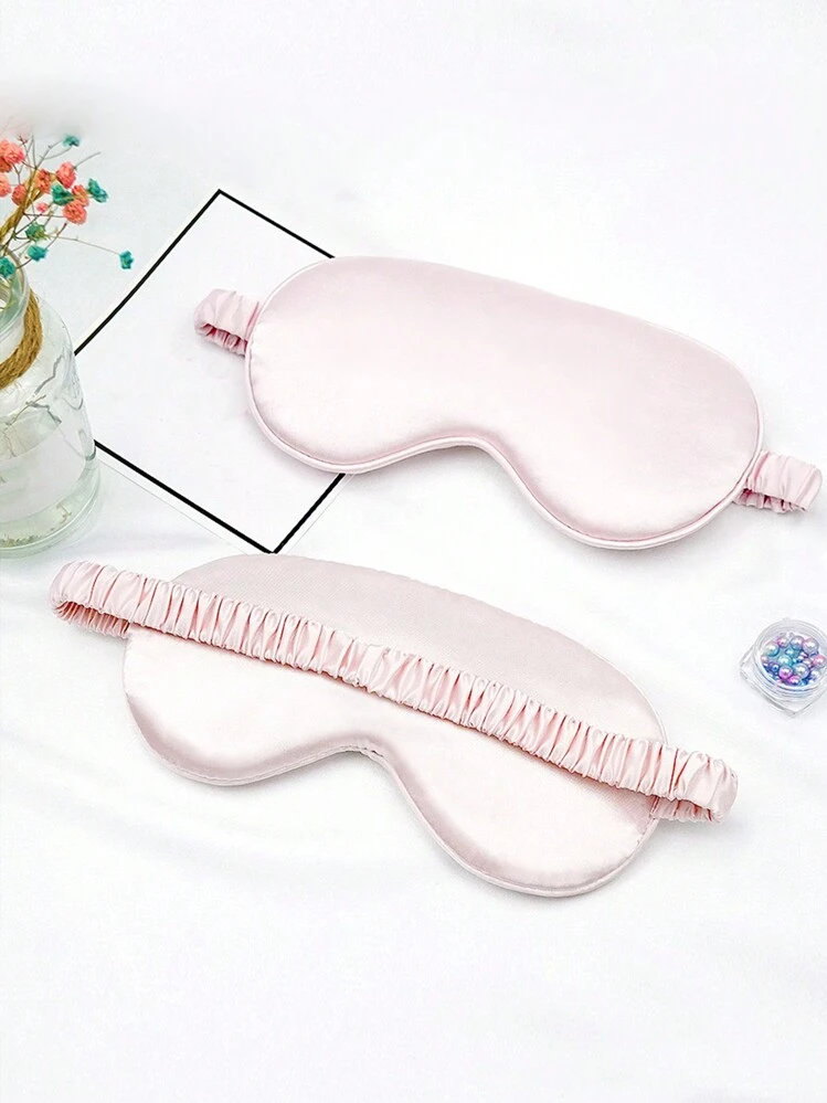 1 pièce Masque pour les yeux en soie double face, bandeau de sommeil opaque pour la maison, le bureau, les voyages, les vols, le repos en avion, les vacances, le camping, le confort du sommeil. - Multicolore - Voir 22