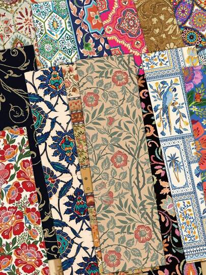 30pcs Vintage Floral Pattern Decorative Bookmarks Stationery For Book Notes, Scrapbooks Back To School