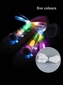 8th Generation LED Colorful Shoelaces, Fashionable Nylon Braided Luminous Laces For Casual, Party, Birthday, Stage Decoration - Multicolor - View 10