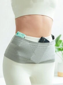 女士跑步腰带，带隐藏式口袋，吸湿排汗腰包可放置手机，适合跑步、徒步、旅行 - 彩色 - 查看 3