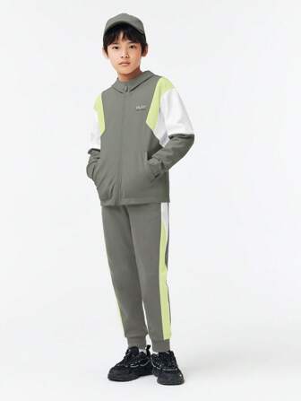 Balabala Jungen und Tween-Mädchen Langarm Anzug Frühling 2024 Neue Kollektion, Modischer Freizeitanzug für Größere Tween-Mädchen, Kinderkleidung
