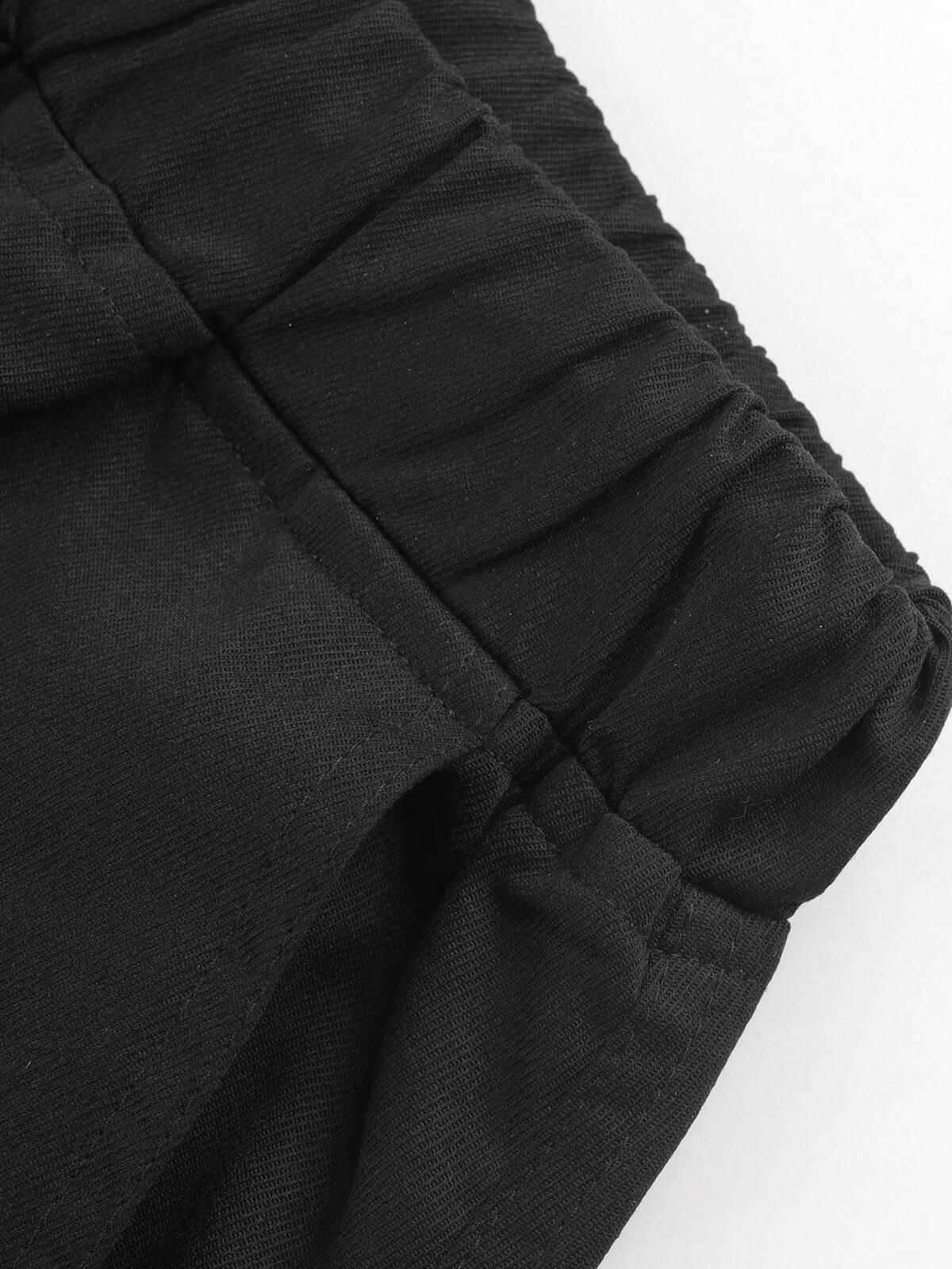 3 pièces Ensemble de shorts cargo de sport décontractés pour adolescents, printemps et automne 7