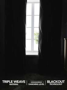 1 件纯色银箔波浪遮光窗帘，现代简约奢华银色隔热遮阳高遮光窗帘，适用于卧室、书房、客厅 - 深灰色 - 查看 9