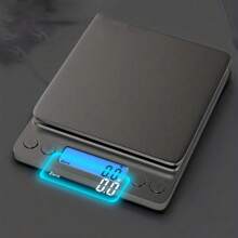 1 件装高精度数字食物秤厨房秤多单位智能计数高清显示珠宝粉咖啡茶烹饪烘焙必备便携式厨房工具带电池 - 銀色 - 查看 5