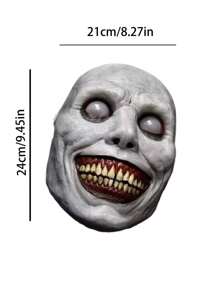 1 件乳胶面具 COS 微笑驱魔师 白眼恶魔面具 - 灰色 - 查看 3