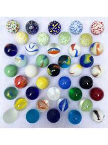 Set de 20 piezas/50 piezas de canicas de vidrio de colores variados
