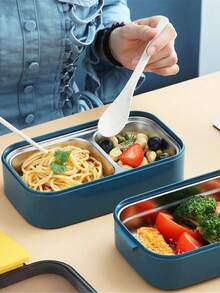 Bento Box Stainless Steel Plastic Insulated Lunch Box Separate Multi-Layer Lunch Box Portable Lunch Box School Supplies,Christmas Gift - Multicolor - View 3