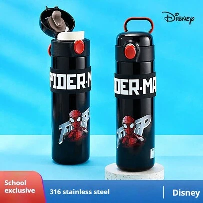 1个500毫升迪士尼不锈钢直筒保温瓶，可爱简约风格，适合年轻人，保温/保冷，便携