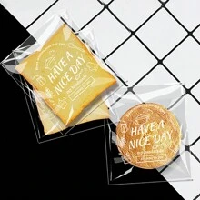 100 piezas Bolsas autoadhesivas para empacar pan lindo, empaque de panadería para tostadas, galletas transparentes, panecillos al vapor, envoltura autosellante para bolsas de alimentos de reemplazo de comidas, útiles escolares. Adecuado para dulces, chocolates, galletas, etc. - transparente - Ver 7