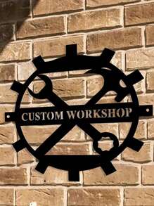 Uma Peça de Arte de Parede de Metal de Estilo Vintage de Ferro Forjado Personalizada Avô Oficina Garagem Sinal de Entrada de Homem Sinal de Reparador Decoração de Casa Perfeita para Dia dos Pais Personalizado Nome Arte de Parede de Metal do Estúdio Ornamental Fofa, Moderna, de Alta Qualidade, Contratada Personalizada, Única, Presentes Ideais para Ele Ela, Namorado, Namorada, Pai, Mãe, Família, Amigos para Aniversários, Dia dos Namorados, Dia das Mães, Aniversários, Dia da Criança, Dia dos Pais, Formatura, Casamentos, Inauguração de Casa, Casa, Jardim, Dia dos Namorados, Decoração do Dia dos Namorados