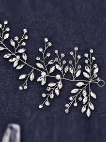 1 pezzo Catena per vita personalizzata con strass scintillanti, elegante e delicata, decorazione a forma di fiore rampicante, cintura gioiello per abiti da sposa, matrimonio, festival, banchetti, abiti da sera, vestiti estivi casual, vacanze, accessori per San Valentino - Multicolore - Visualizzare 9