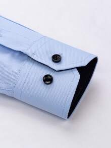 New Collection Men's Shirt 55% Cotton 45% Polyester - 淺藍色 - 查看 3