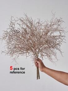 1pc Lifelike Curly Willow Branches Decorative Dried Artificial Twigs, 27.6 Inches Fake Sticks Vintage Vines/Stems DIY Greenery Plants Craft For Vases Home Garden Hotel Farmhouse Decor, Valentine Day, Gift - Brown - View 4