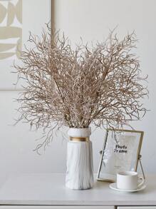 1pc Lifelike Curly Willow Branches Decorative Dried Artificial Twigs, 27.6 Inches Fake Sticks Vintage Vines/Stems DIY Greenery Plants Craft For Vases Home Garden Hotel Farmhouse Decor, Valentine Day, Gift - Brown - View 1