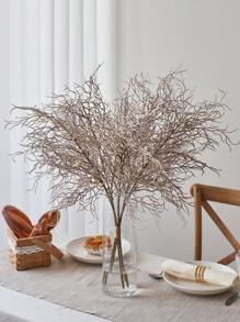 1pc Lifelike Curly Willow Branches Decorative Dried Artificial Twigs, 27.6 Inches Fake Sticks Vintage Vines/Stems DIY Greenery Plants Craft For Vases Home Garden Hotel Farmhouse Decor, Valentine Day, Gift - Brown - View 3