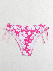 New European & American Style Printed Drawstring Swim Shorts For Women - Multicolor - View 3