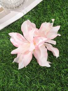 1 pieza Clip para el cabello con flor de lirio artificial de estilo bohemio, Pinza para el cabello para el Día de San Valentín, Pasadores para el cabello, Accesorios escolares, Atuendos de vacaciones para mujer