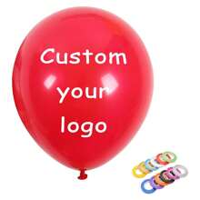 Custom Latex Balloons, Personalized Balloons. Use Text, Logo And QR Code To Customize Your Party, 12inch Macaron Latex Balloons Suitable For Birthday Party, Wedding Decoration, Corporate Celebration And Advertisement - Multicolor - View 1