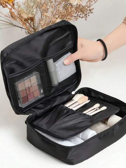 1 件化妆包、化妆包、洗漱包、旅行化妆包、家用化妆包、学校化妆包、宿舍化妆包、旅行必需品、大容量化妆包、女士化妆包、化妆品收纳包、旅行收纳包、化妆袋、洗漱包、多功能包、随身包、手拿包、男士洗漱包