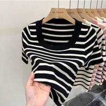 TOP DE PUNTO UNITALLA PARA MUJER - Negro - Ver 1