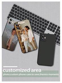 1 Peça Personalizada Capa de Silicone para Celular com Tela Cheia, com Padrão Personalizado, Compatível com Apple iPhone 16, 15, 14, 13, 12, 11 Pro Max, XR, XS Max, 7 Plus, Moda, Estiloso, Colorido, Contratado, Capas de Celular Personalizadas, Presentes Únicos para Amigos no Dia das Mães