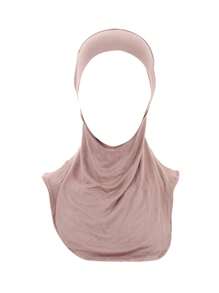 1 件女士纯色无檐小便帽头巾，适合春、夏、秋、冬