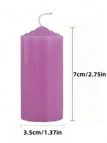 Candles 2, Diameter 3.5 Cm, 7 Cm Long, 8 Hours Thick, Various Colors Of The Candle, White, Red, Black, Holiday Decorations, Power Cut, Lighting, Odorless, Long Time, Burning Halloween, Spooky, Autumn, Festival, Holiday , Winter, Holiday, Festival,Room Decor,Gifts Birthday Graduation - Multicolor - View 4