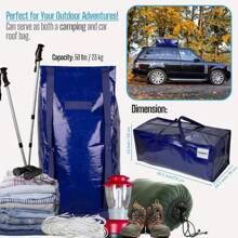 10 Pack Moving Bags W/Backpack Straps, Moving Boxes & Storage Bins Alternative, Packing Supplies, Camping Accessories Totes For Storage, Dorm Room Essentials Storage Bags (Blue, 10 Pack)