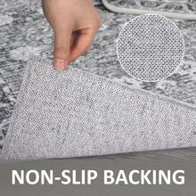 All Season Washable Area Rug For Dining Room Non-Slip Indoor Throw Carpet Vintage Floor Cover Boho Rug Distressed Medallion Area Rug For Living Room Bedroom Kitchen Home Office