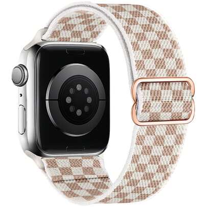 Stretchy Nylon Loop Bands Compatible With Apple Watch 38mm 40mm 41mm 42mm 44mm 49mm Adjustable Soft Elastics Strap Compatible With Apple Watch SE Ultra Series 10/9/8/7/6/5/4/3/2/1