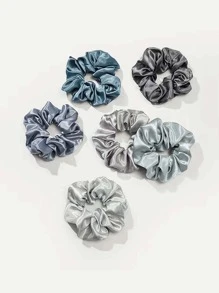 12pcs Women Pink Khaki Solid Casual Scrunchie For Daily Life Scrunchies Hair Ties Scrunchy Hair Ties