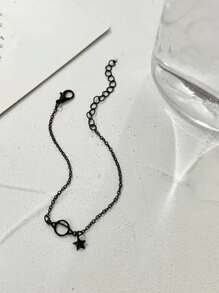 Star Charm Bracelet - Black - View 2