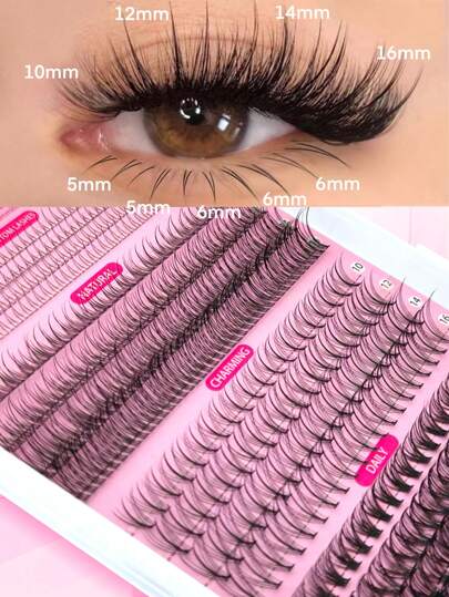 480 pièces Clusters de cils individuels multi-types, look naturel, 4 styles de clusters de cils inférieurs, volume léger, 7D pointe, 40D clusters effilés et ultra doux et super légers. Kit de faux cils individuels segmentés réutilisables pour une utilisation personnelle à la maison ou en déplacement pour la vie quotidienne, les mariages, les sorties, les fêtes, les festivals de musique et Halloween. Clusters de cils, cils individuels, faux cils