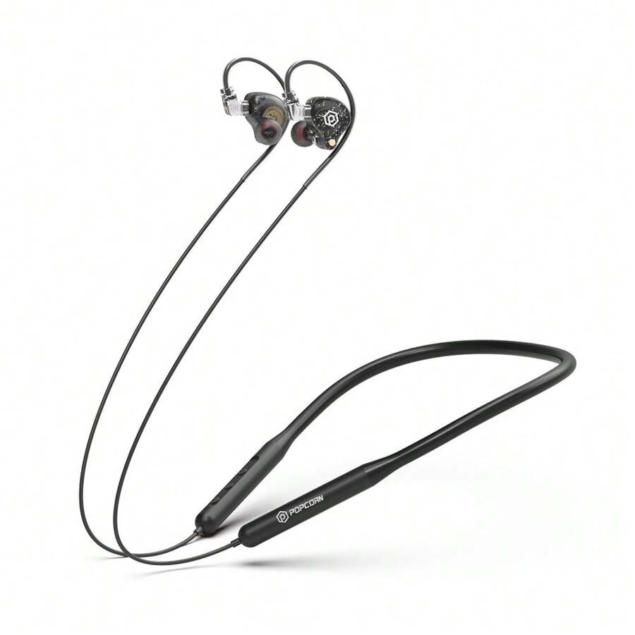 Popcorn Audífonos Bluetooth Inalambrico Extraíble Neckband - Negro - Ver 1