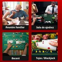 Recula Barajador Automático de Cartas,Repartidor de Cartas Automatico de póquer,2 Barajas Barajador para Cartas Automático,Evitar el engaño,Adecuado para reuniones Familiares, Casinos, Clubes. - Rojo - Ver 5