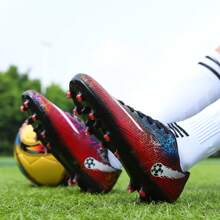 Men's Football/Soccer Cleats, Low-Top, For Training & Match - Red - View 4