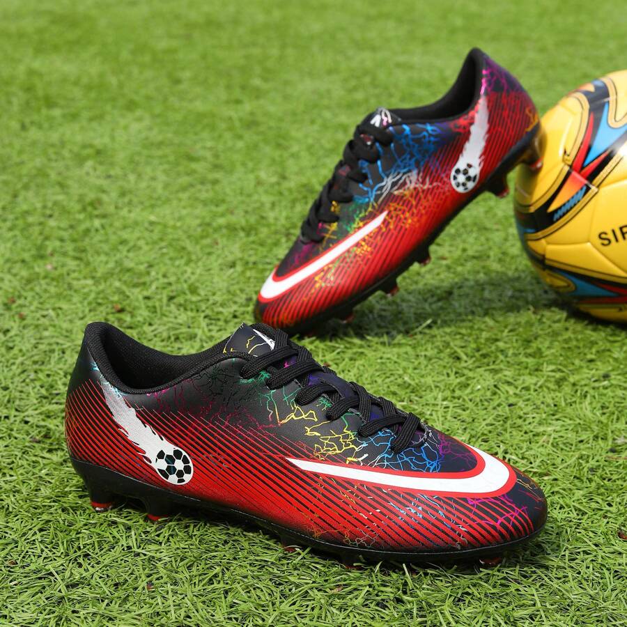 Men's Football/Soccer Cleats, Low-Top, For Training & Match - Red - View 1