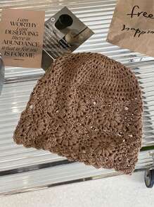 Handgemachte Strickmützen für Frauen, Japan-Stil, dünn für Frühling und Sommer, Cut Out - A - Übersicht 11