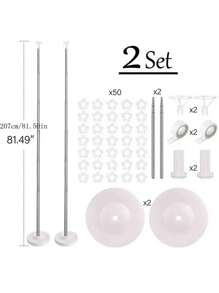 Extendable Balloon Column Stand Stick For Birthday Wedding Party Balloon Decor, Retractable Balloon Arch Pole Kit, Balloon Holder - White - View 7