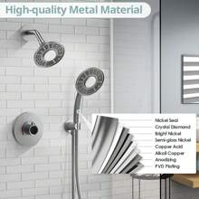 APOSHION LED Shower Head Shower Faucet Set With Handheld Shower Head For Bathroom Shower Set