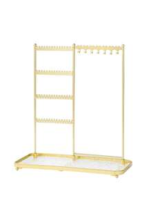 1 Stück Ohrringständer mit Haken in Gold: Vielseitiger und eleganter Schmuckorganizer mit goldenen Akzenten. Ideal zum Präsentieren von Hochzeitsaccessoires wie Ohrringe, Halsketten, Ringe, Perlenimitate, Schlüssel usw. Weihnachtsdeko mit Weihnachtsstrumpf-Ornamenten. Das luxuriöse Golddesign macht es zu einem hervorragenden Geschenkidee für Brautjungfern bei Hochzeiten. Valentinstag, Schulbeginn