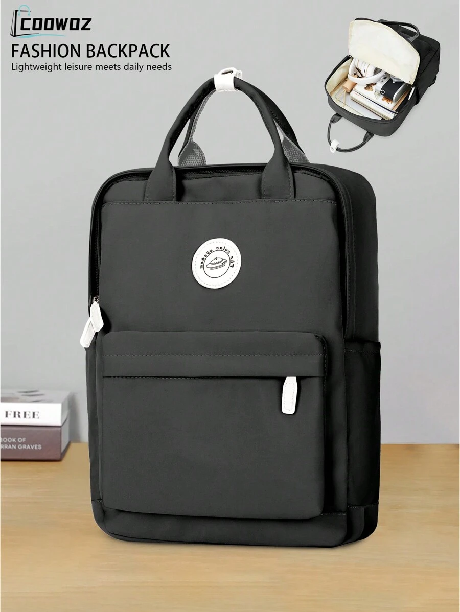 Ba lô đi học cho bé gái, Ba lô giải trí thời trang, Ba lô du lịch sức chứa lớn cho nam, Ba lô du lịch chống nước ngoài trời cho nữ, Túi máy tính dành cho công việc, đi làm, Ba lô thể thao cho nữ, Ba lô đựng đồ tập thể dục cho nam sinh tiểu học, trung học cơ sở và trung học phổ thông , Ba lô đi học Ba lô đi học Học sinh đi làm Túi sách Túi đi học Đồ dùng học tập - màu đen - Xem 1